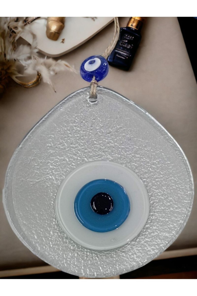 Blue Event Beaded Silver Gray Color Drop Pattern Handmade Wall Ornament - TryAladdin