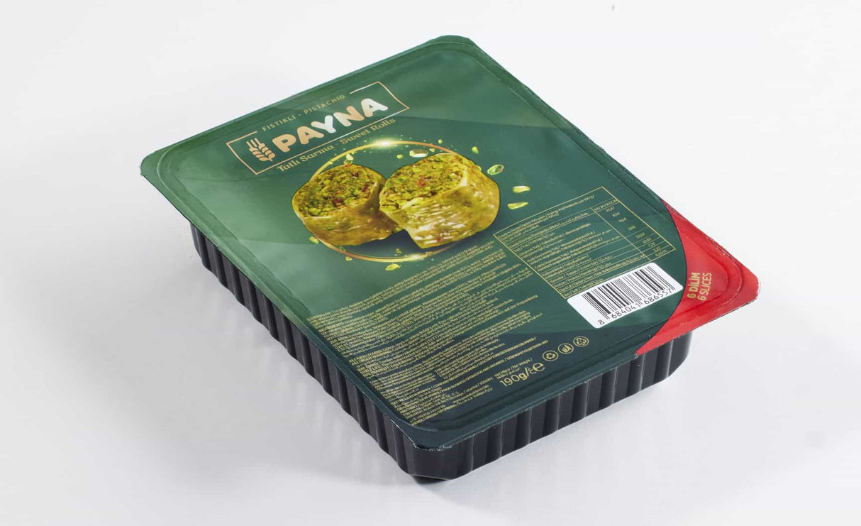 Packaged Wrap Baklava with Pistachio - 6 Slices