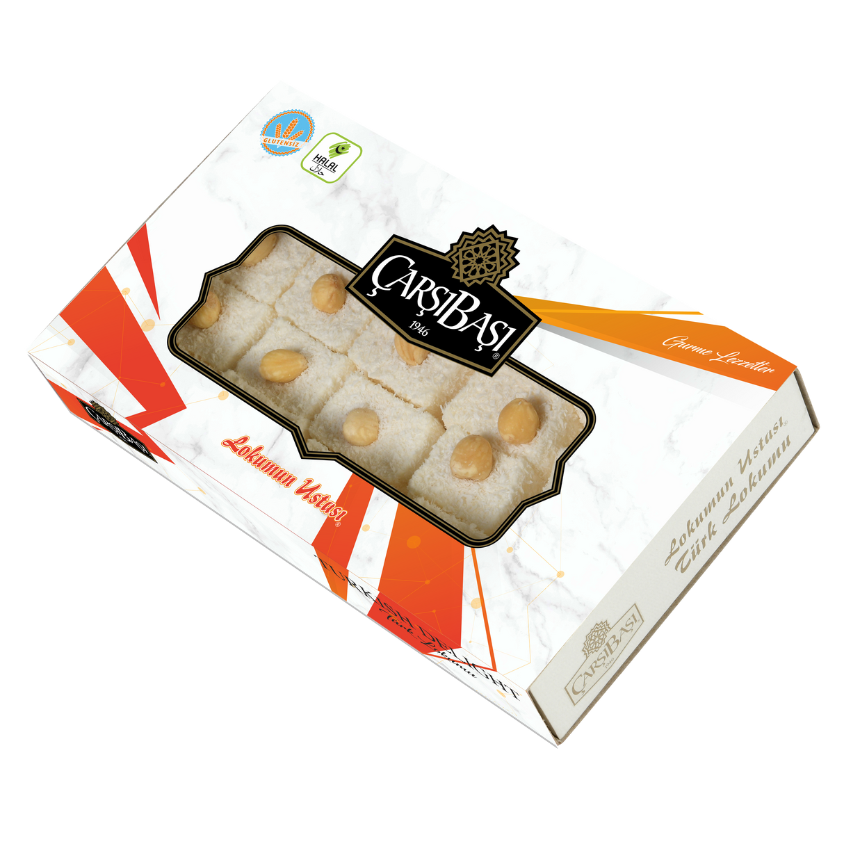 كارسيباسي بريميوم حلوى تركية خالية من الغلوتين سلطان مع البندق - علبة 500 جرام