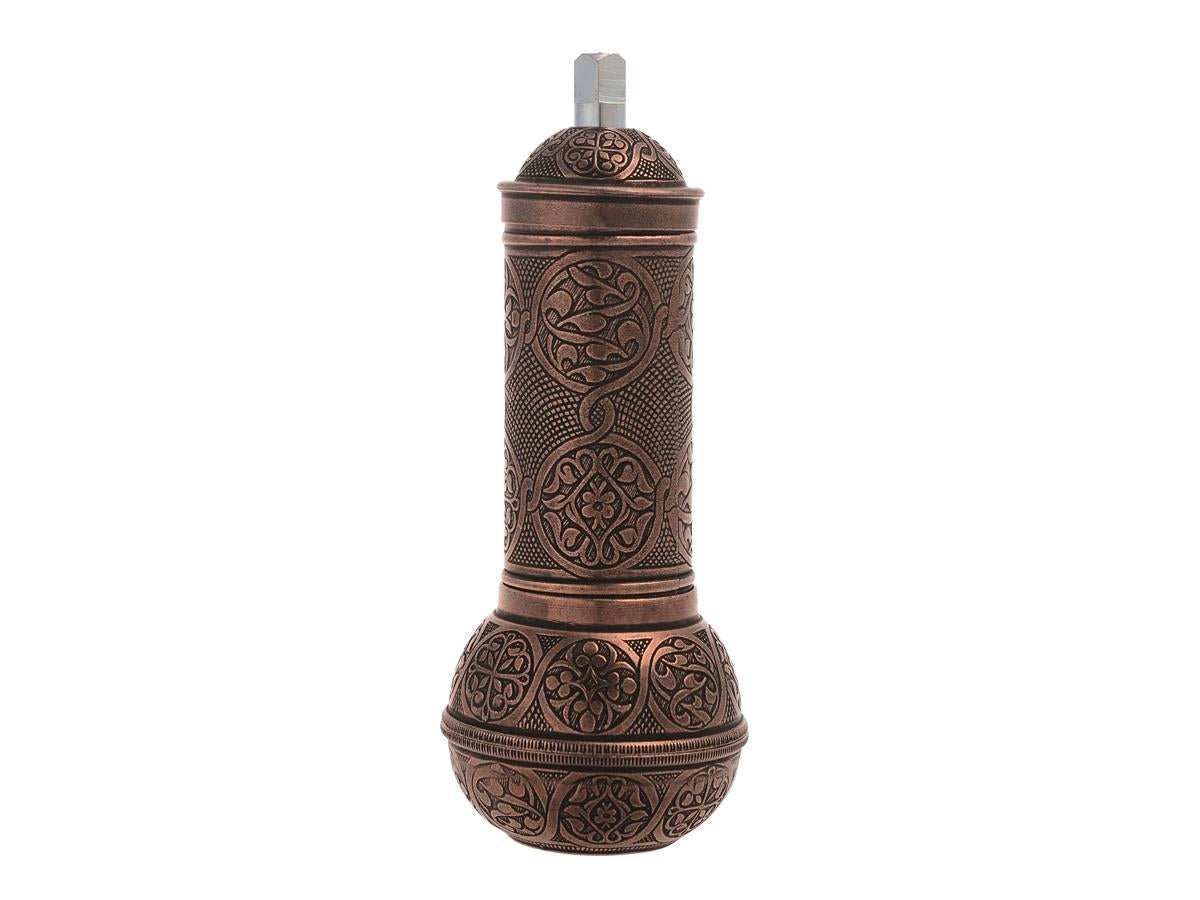 Acar | Spice and Coffee Grinder Round Shape - Zamak - Antique Copper - TryAladdin