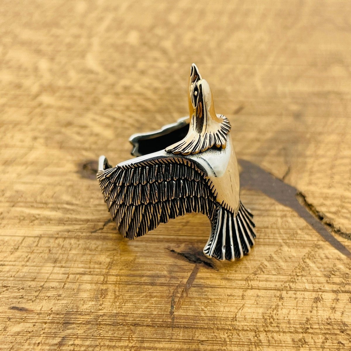 Adjustable Eagle Silver Ring - TryAladdin