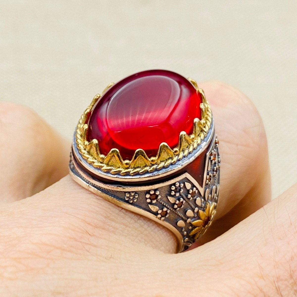 Agate Stone Men's Ring - TryAladdin