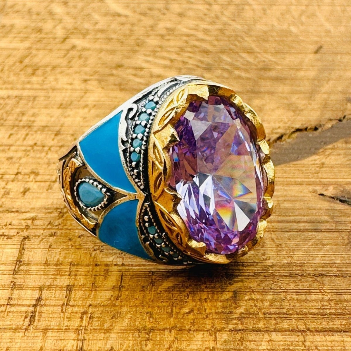 Amethyst Oval Ring Jewelry - TryAladdin