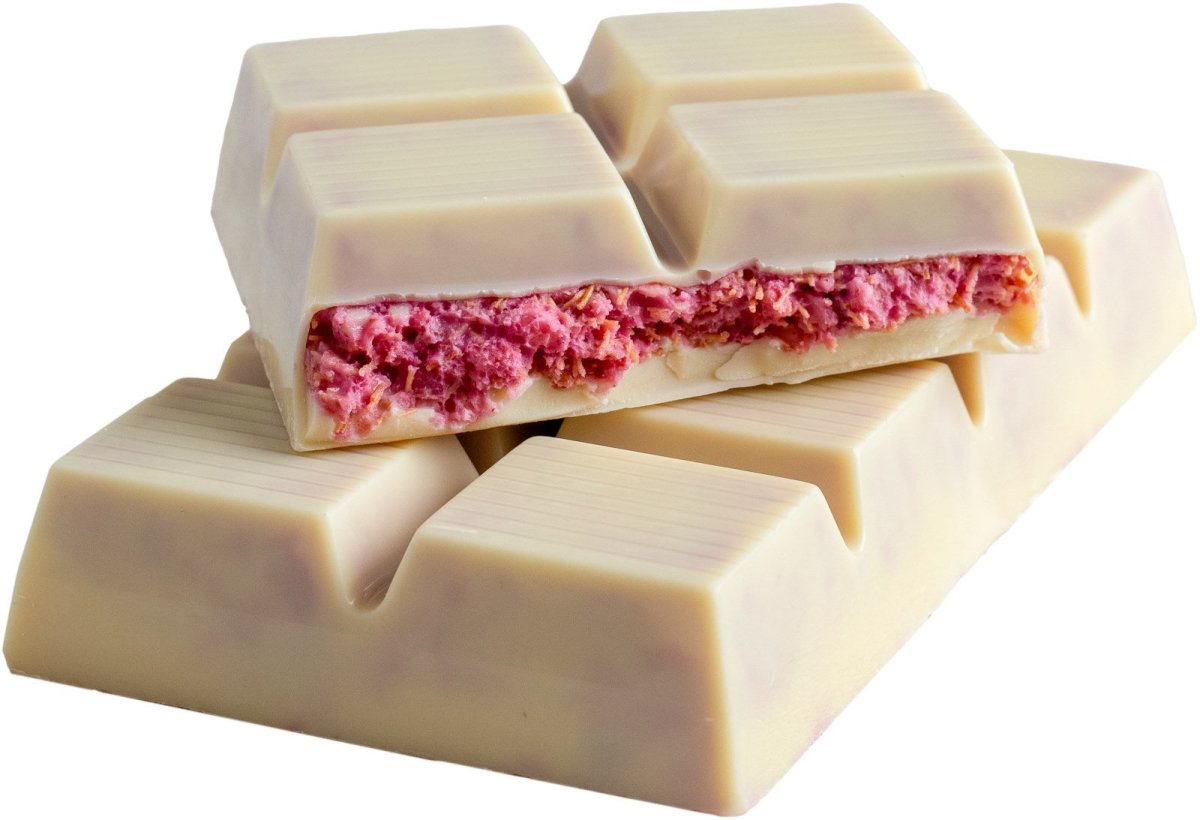 Beirut Chocolate: White Chocolate with Crispy Kadayif and Red Berry Filling - TryAladdin