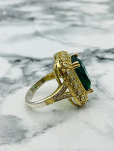 Istanbul Jewelry | Emerald Handmade Vintage Silver Ring - TryAladdin