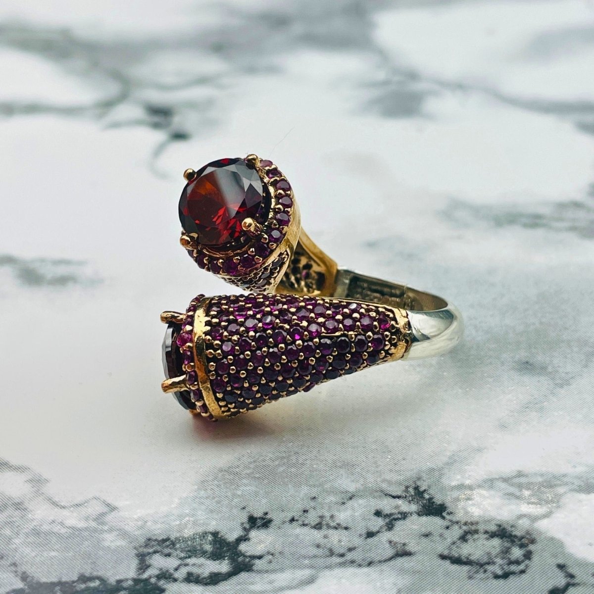 Istanbul Jewelry | Ruby Turkish Design Handmade Silver Ring - TryAladdin