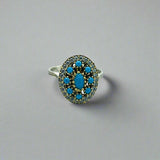 Istanbul Jewelry | Turquoise Ottoman Style Handmade Silver Ring - TryAladdin