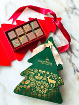 Chocowiss Festive Tree Gift Box - Dubai - Style Pistachio & Kadaif Pralines - 200g - TryAladdin
