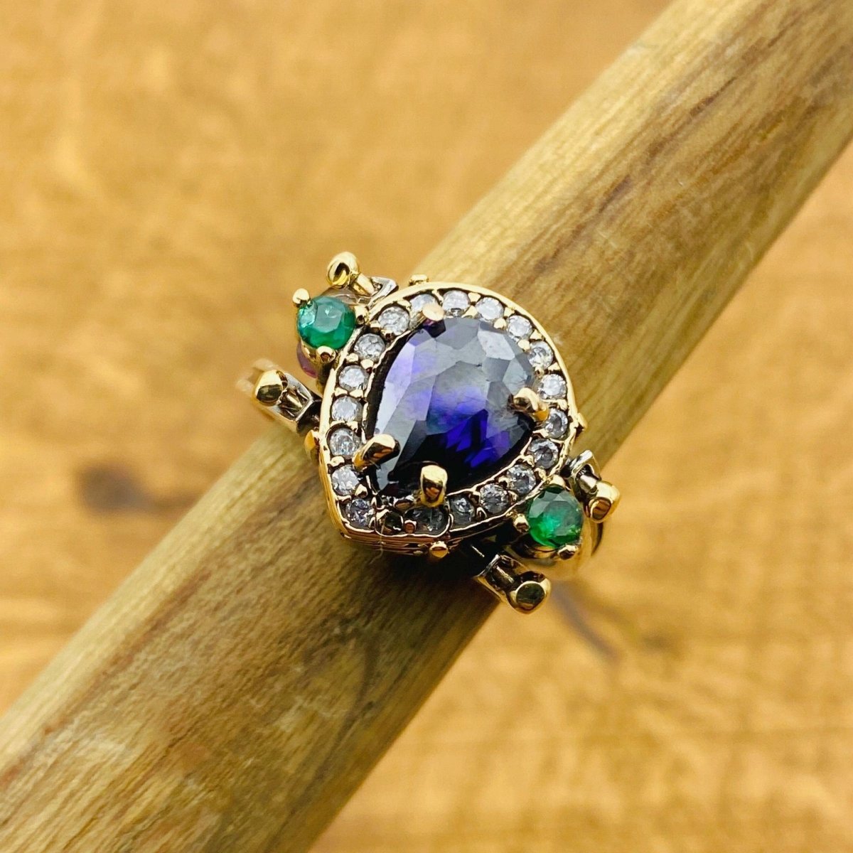 Citrine & Amethyst Reversible Ring - TryAladdin