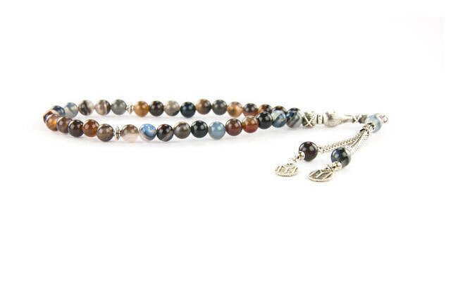 Colorful Agate Ceyt Stone 33 Beads Tasbih - TryAladdin