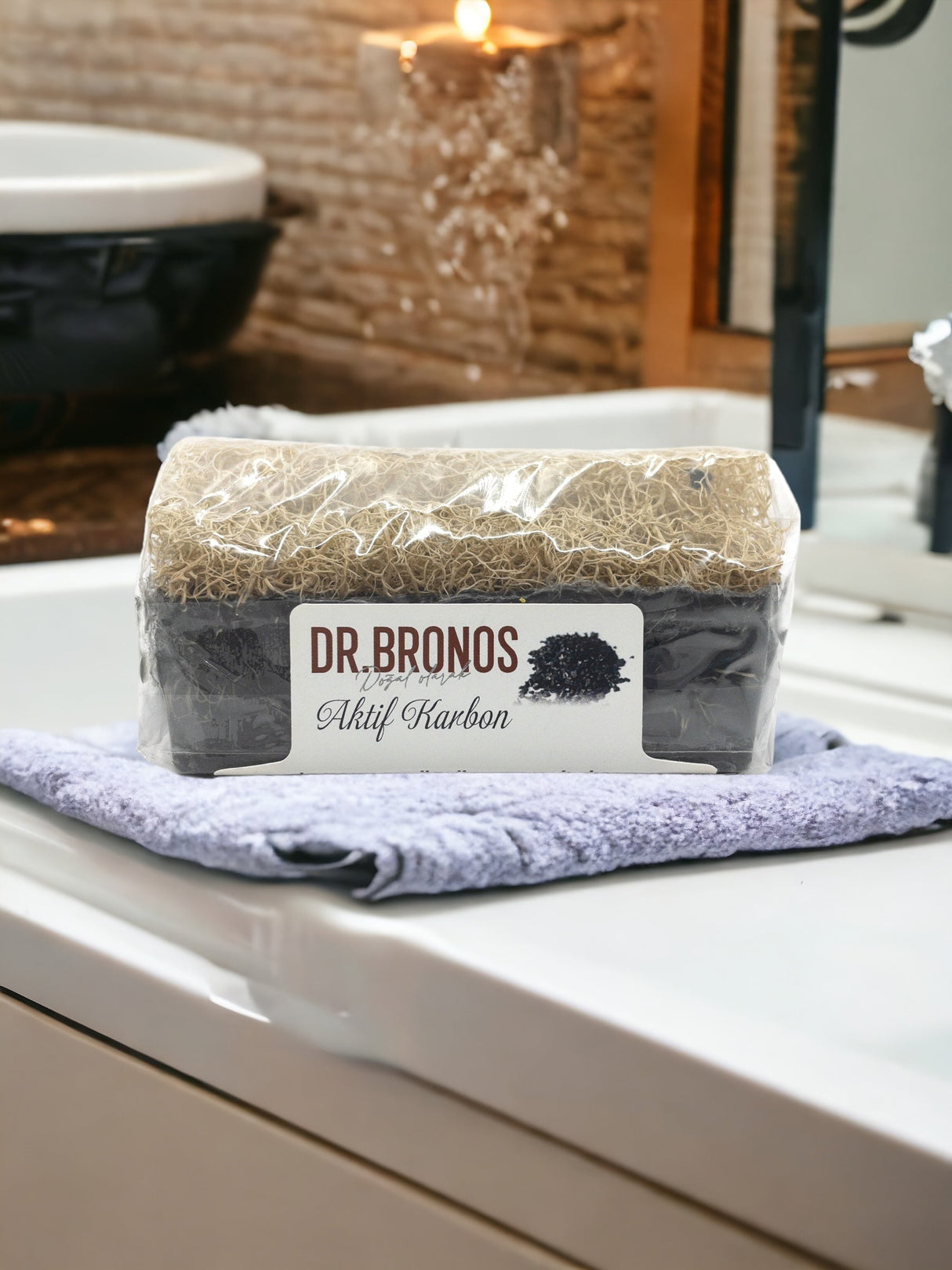 Dr. Bronos | Activated Carbon Soap with Natural Pumpkin Loofah - TryAladdin