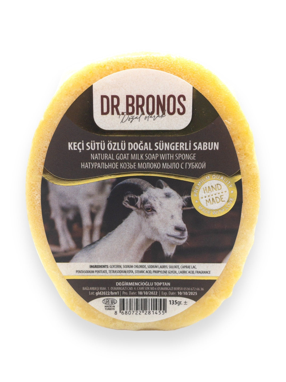 Dr. Bronos | Natural Goat Milk Soap with Sponge - TryAladdin