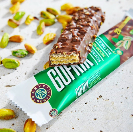 Gofrik Milk Chocolate Bar with Antep Pistachios - TryAladdin