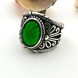 Green Zircon Stone Men's Ring - TryAladdin