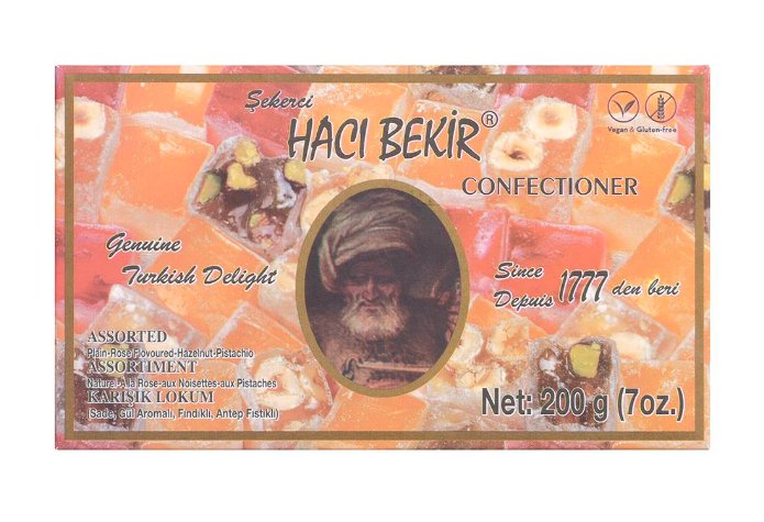 Haci Bekir Exclusive Turkish Delight Assorted - Unique Consistency Lokums (Plain/Rose/Pistachio/Hazelnut) - TryAladdin