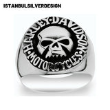 Harley Davidson Motorcycle Signet Ring - TryAladdin