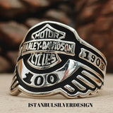 Harley Davidson Motorcycle Signet Ring - TryAladdin