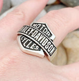 Harley Davidson Ring - 925K Sterling Silver - TryAladdin