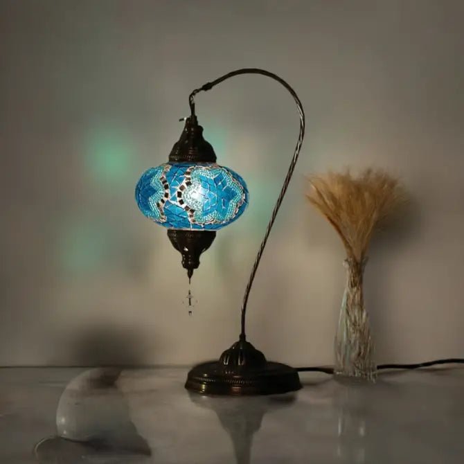 HND Handicraft | Handmade Swan Neck Mosaic Lamp - TryAladdin