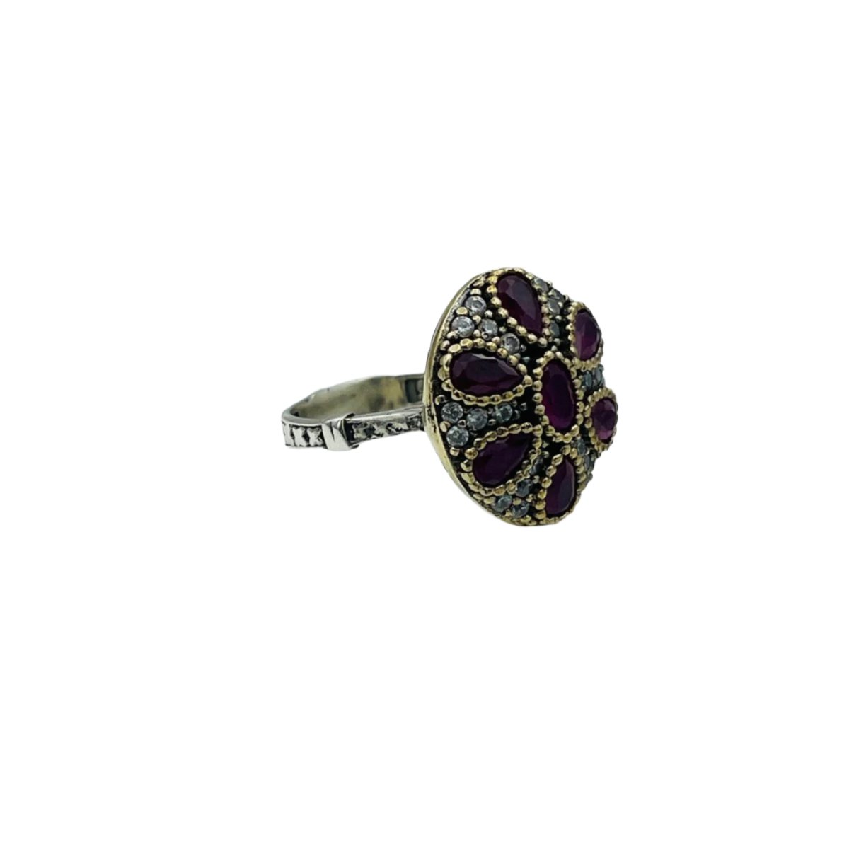 Istanbul Jewelry | Ruby Ottoman Style Handmade Silver Ring - TryAladdin