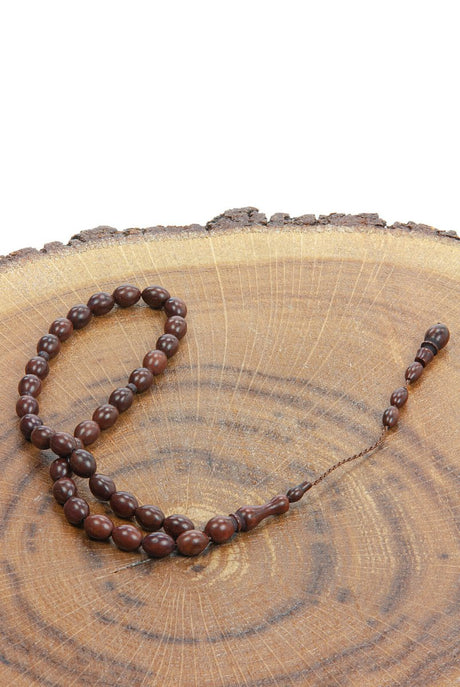 Kuka Wood Tasbih - 33 Beads - 7 mm - Iznik Chubby Beige Model - TryAladdin