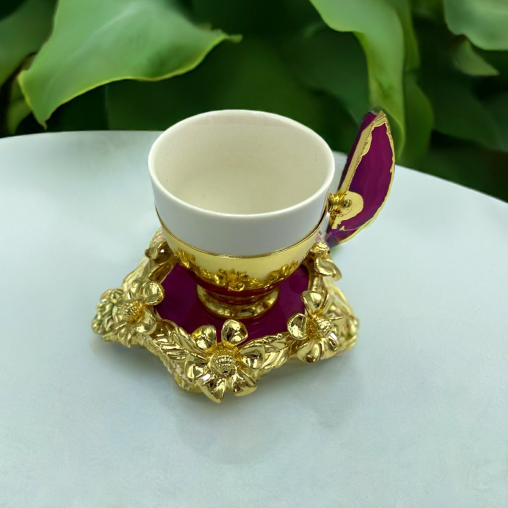 Lavina | Turkish Coffee Cup With Flower Design - TryAladdin