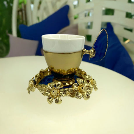 Lavina | Turkish Coffee Cup With Flower Design - TryAladdin