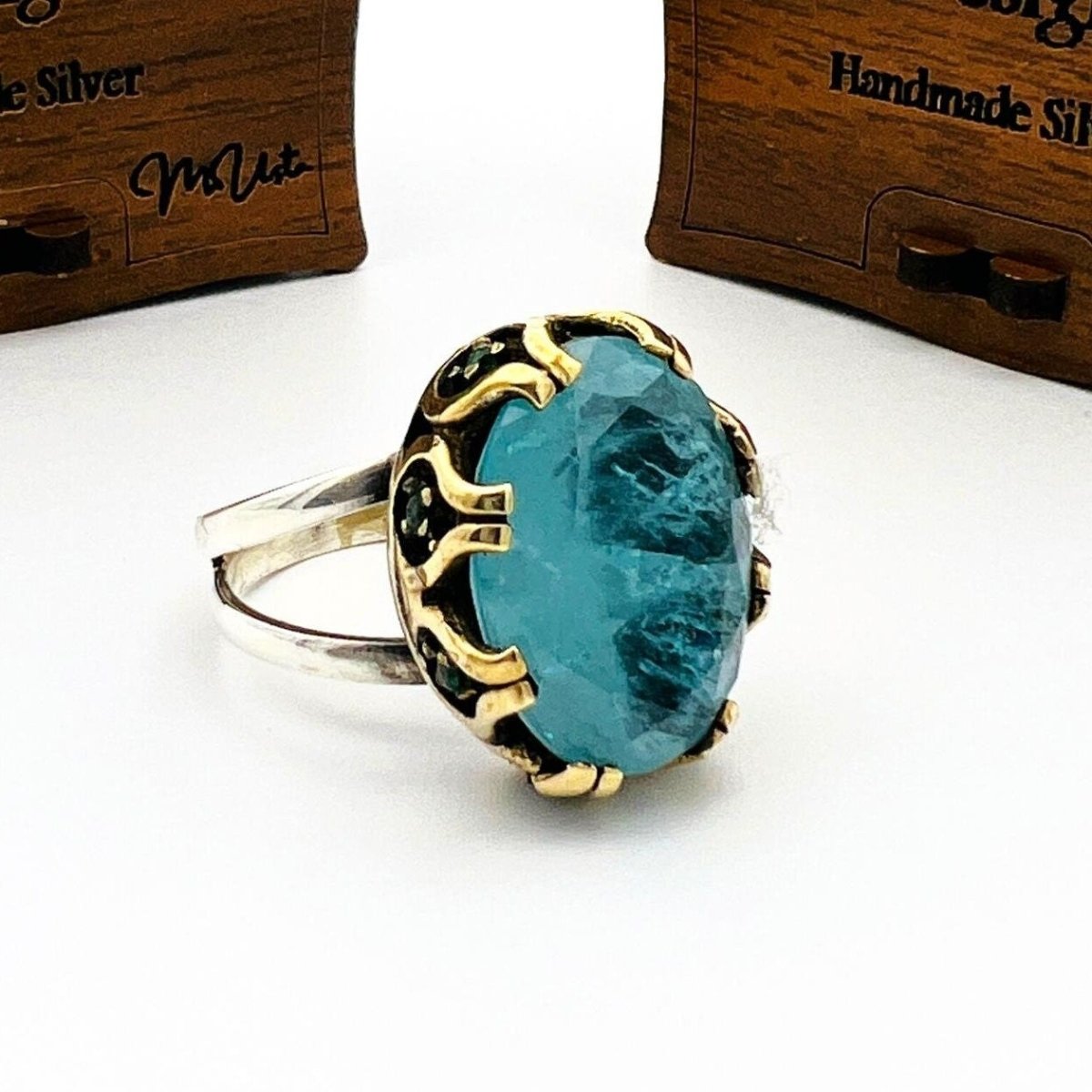 Light Blue Tourmaline Stone WoMen's Ring - TryAladdin