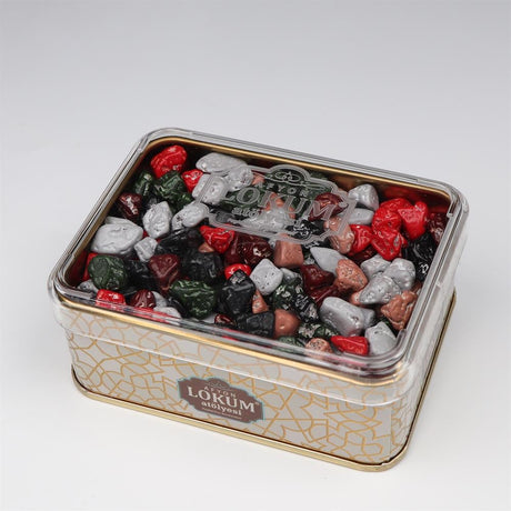 Lokum Atolyesi | Chocolate Pebbles in Metal Box - TryAladdin