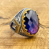 Men’s Amethyst Oval Ring - TryAladdin