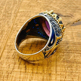 Men’s Amethyst Oval Ring - TryAladdin