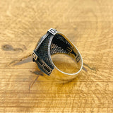 Men's Black Zircon Compass Ring - TryAladdin