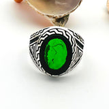 Men's Green Emerald Stone Ring - TryAladdin