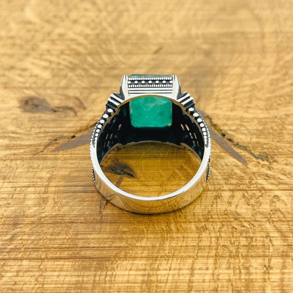 Men's Green Paraiba Ring - TryAladdin