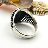 Men's Handmade Silver Onyx Ring - TryAladdin