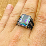 Men's Mystic Topaz Ring - TryAladdin