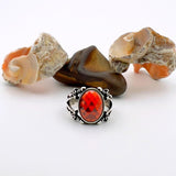 Men's Red Zircon Sterling Silver Ring - TryAladdin