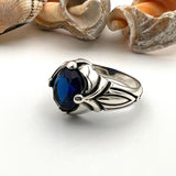 Men's Sapphire Stone Blue Ring - TryAladdin