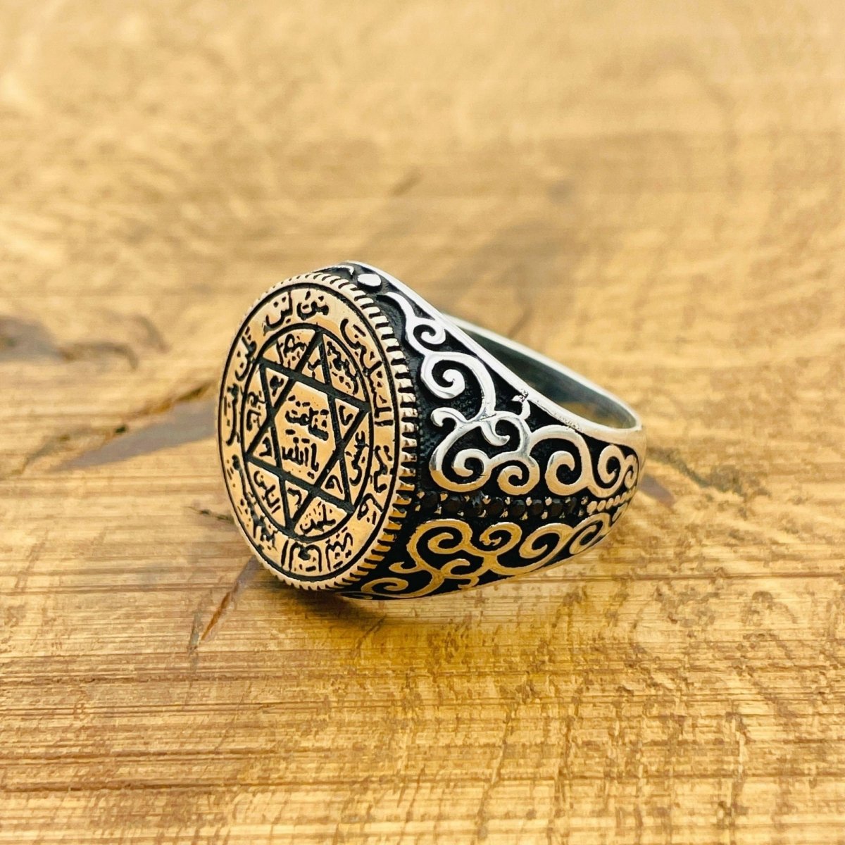 Men's Star of David Silver Ring - TryAladdin