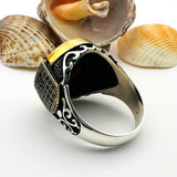 Men's Yemeni Aqeeq Gemstone Ring - TryAladdin