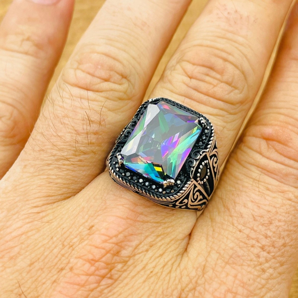 Multi Color Silver Ring - TryAladdin