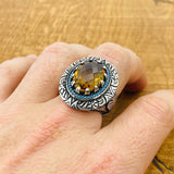 Multi - Color Zultanite Stone Men's Ring - TryAladdin