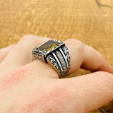 Multi - Color Zultanite Stone Men's Ring - TryAladdin