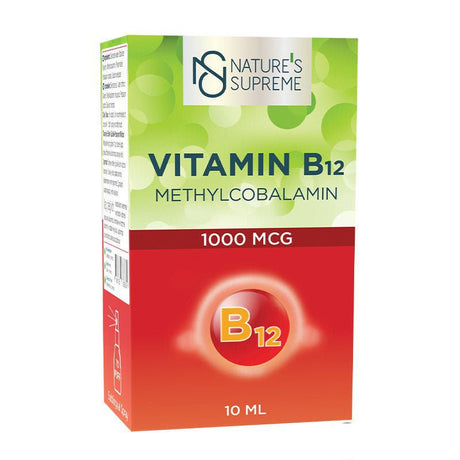 Nature's Supreme Vitamin B12 1000 Mcg Methylcobalamin 10 ml Spray - TryAladdin