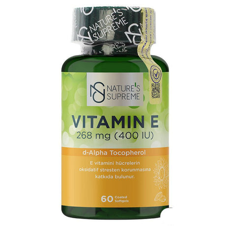 Nature's Supreme Vitamin E 400 IU 60 Tablets - TryAladdin