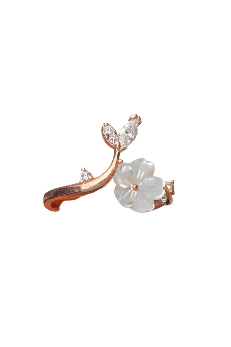 Nereze | Branched Magnolia Flower Adjustable Size Ring - TryAladdin