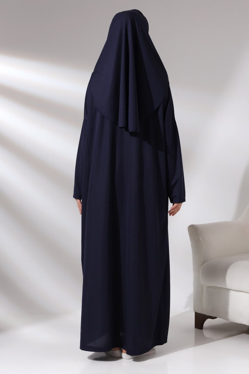 One Piece Prayer Dress - Navy Blue - TryAladdin