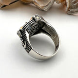 Onyx Men's Silver Ring - TryAladdin