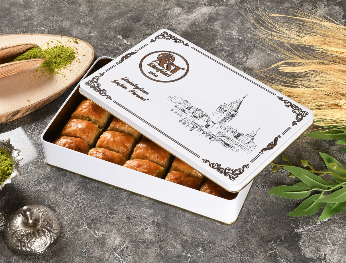 Asi | Pistachio Baklava in Gift Metal Box - TryAladdin