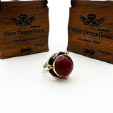 Red Agate Stone Women's Ring - TryAladdin